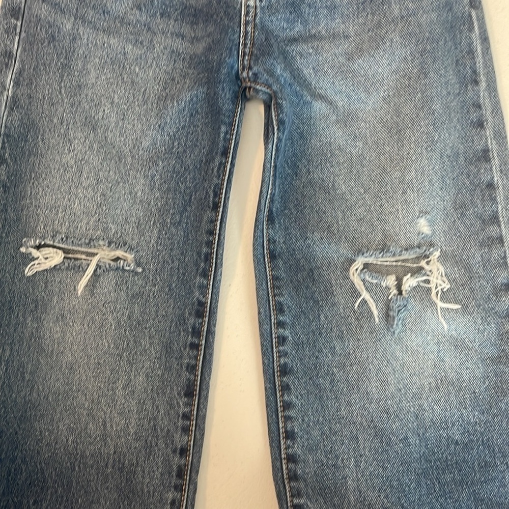 2 Pairs Girls Old Navy Adjustable Baggy Flare Baggy Wide Leg Button Jeans Size 8 - Picture 4 of 13